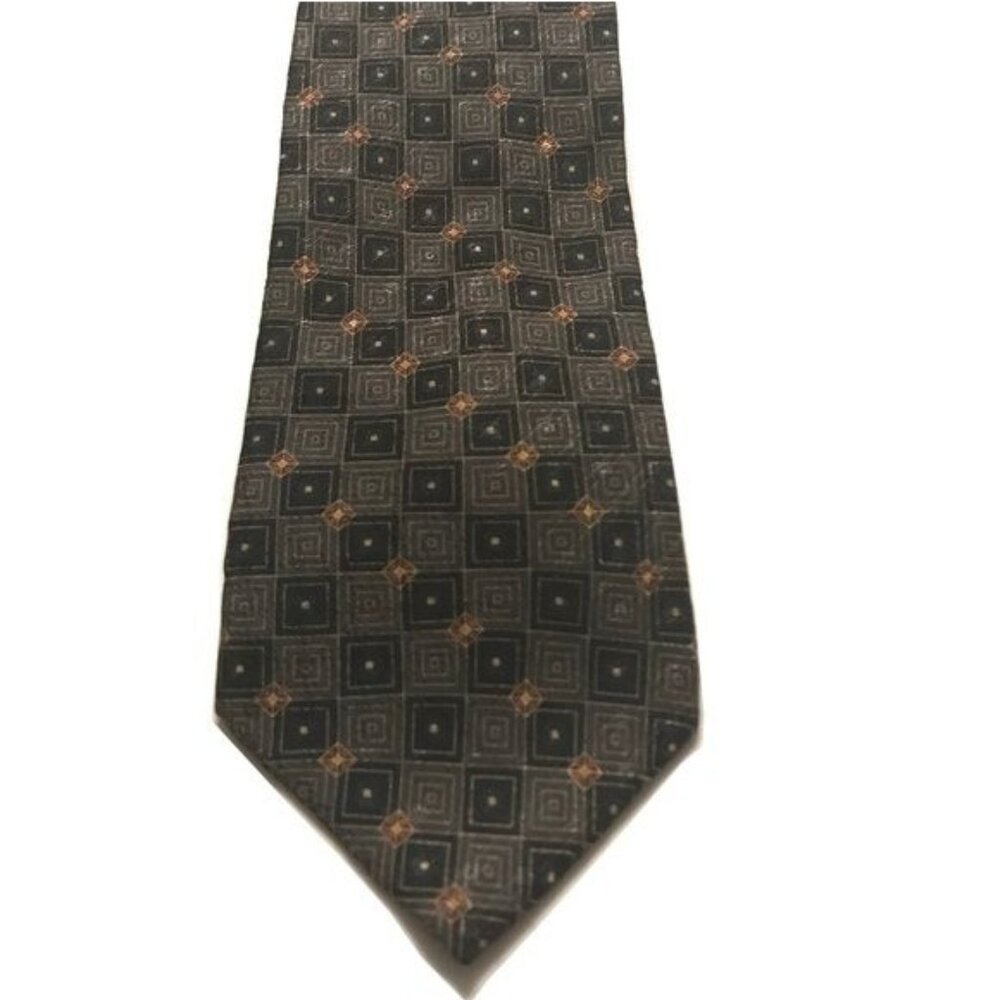 NAUTICA Men's Classic Silk Tie Green Blue 60"